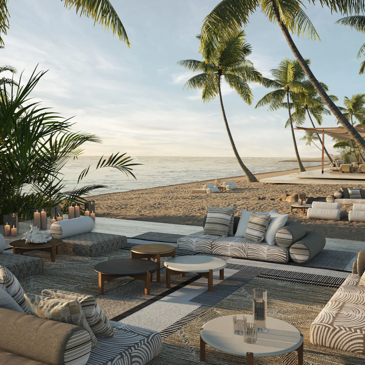 Jwana Hamdan Outdoor Sofas & Benches<Majlis On Floor White Modular Central Sofa
