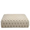Domingo Salotti Ottomans & Poufs<Malvina Collection - White Large Square Capitonnè Pouf