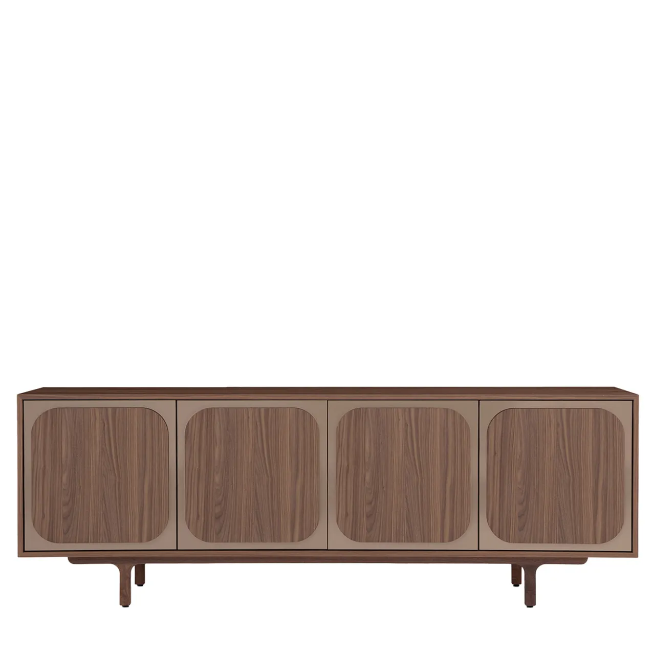 Morica Design Sideboards Buffets<Margarette 4-Door Sideboard in Canaletto Walnut Wood