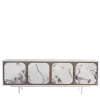 Morica Design Sideboards Buffets<Margarette 4-Door Trinity White Marble-Effect Sideboard