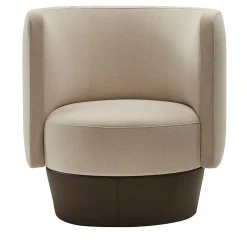 Casa Covre Armchairs<Margot Beige Leather Armchair