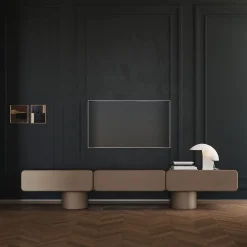 Ultramobili Sideboards Buffets<Marte Bronze Metal Effect Low Sideboard