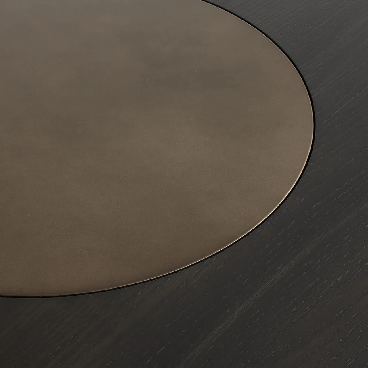 Morica Design Dining Tables<Metaverso Lazy Susan Rectangular Dining Table with a curved plywood base