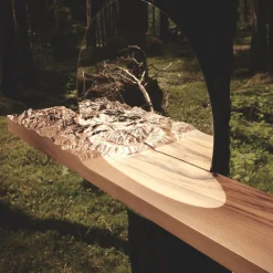 Dolomitisch Shelves<Mezzocielo Topographic Mirror with Shelf by Riccardo Vendramin