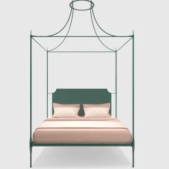Lispi Beds<Mida Green Iron Canopy Double Bed