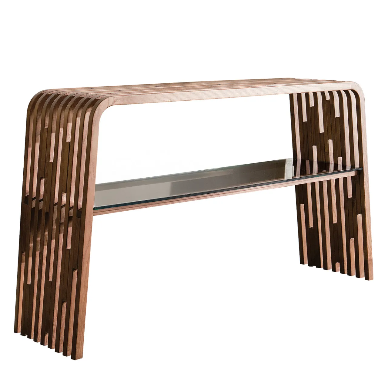 Pacini & Cappellini Consoles<Millerighe Ashwood Console with Glass Shelf