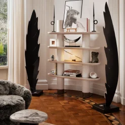Ultramobili Bookcases<Mina 150 Greige 4-Shelf Bookcase