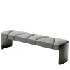 Giorgio Collection Benches<Mirage Gray Leather Bench