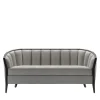 Morello Gianpaolo Sofas<Modica Channeled Wenge & Gray Sofa