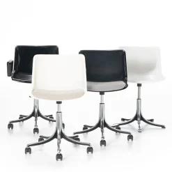Tecno Spa Office Chairs<Modus White Chair with Gray Seat Cushion by Centro Progetti Tecno