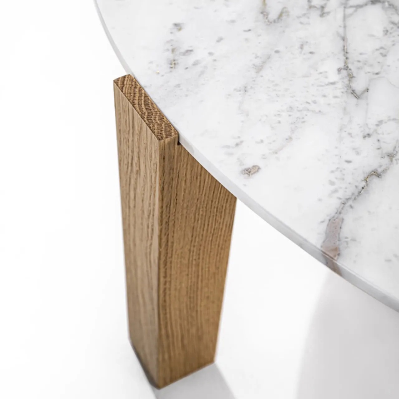 Durame Side Tables<Moon 2 Round White Marble Side Table