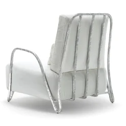 Exteta Outdoor Armchairs<Moonlight White and Silver High Armchair
