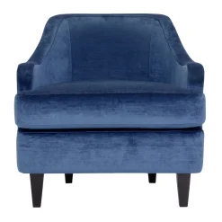 Domingo Salotti Lounge Chairs<Nor Lounge Blue Armchair with Wood Legs