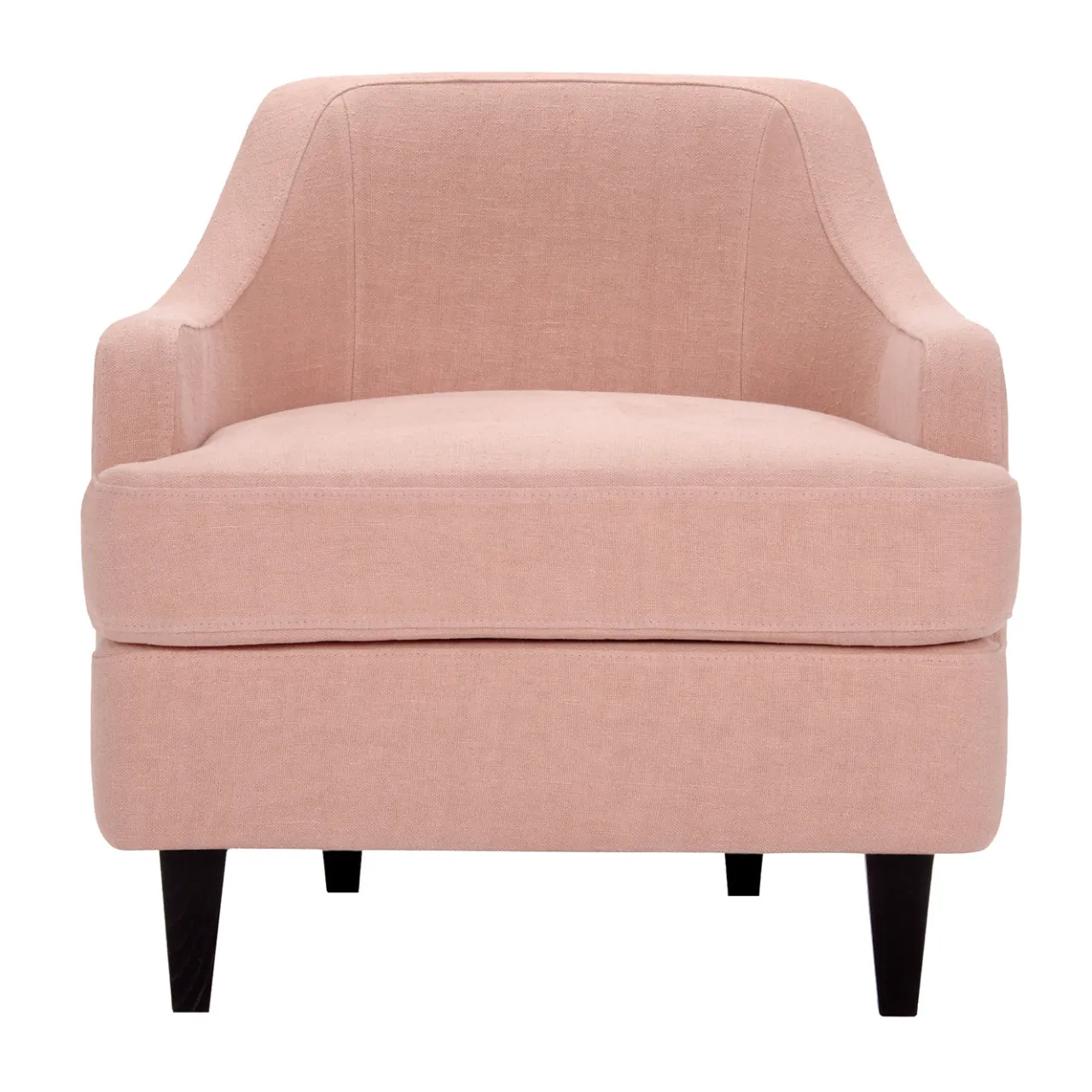 Domingo Salotti Lounge Chairs<Nor Lounge Pink Armchair with Wood Legs