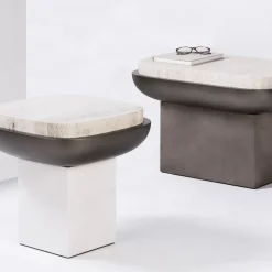 Giobagnara Side Tables<Olympia Travertine Square Side Table