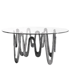 Sicis Dining Tables<Onde Silver Table by Alida Cappellini & Giovanni Licheri