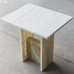 Stone Stackers Side Tables<Onyx Ivory Marble Side Table