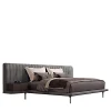 Bamax Beds<Opale Large Channeled Gray Double Bed