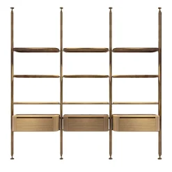 Bamax Bookcases<Opale 9-Shelf & 3-Storage Unit Ash Bookcase
