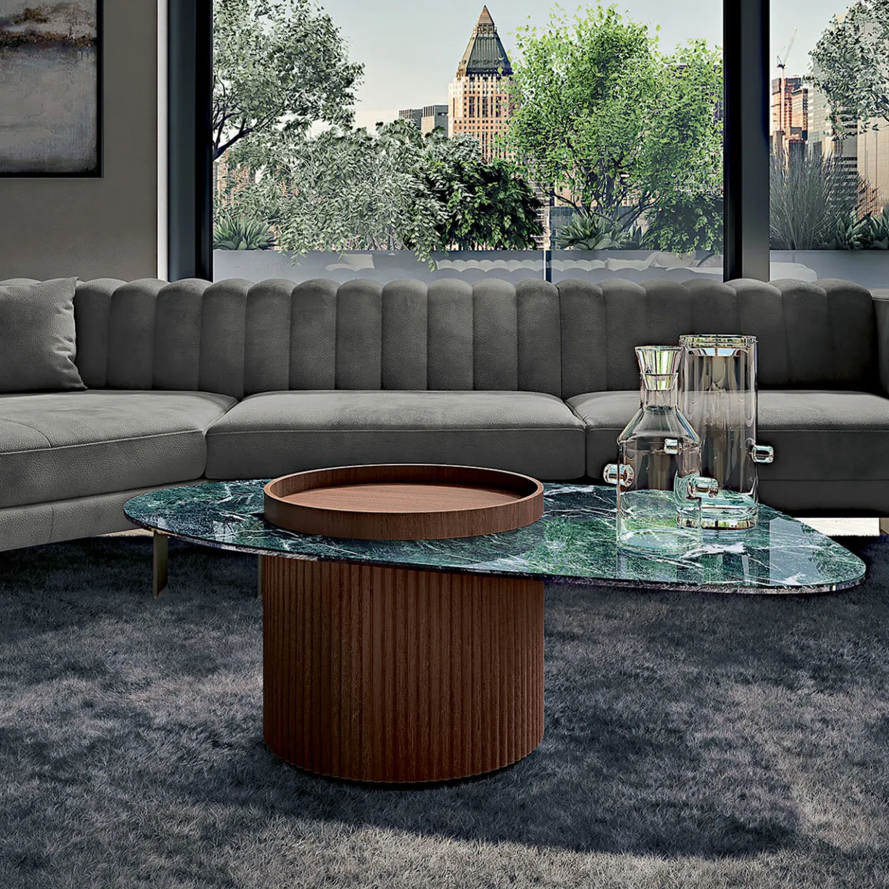 Bamax Coffee Tables<Opale St. Denis Shiny Earthenware Coffee Table