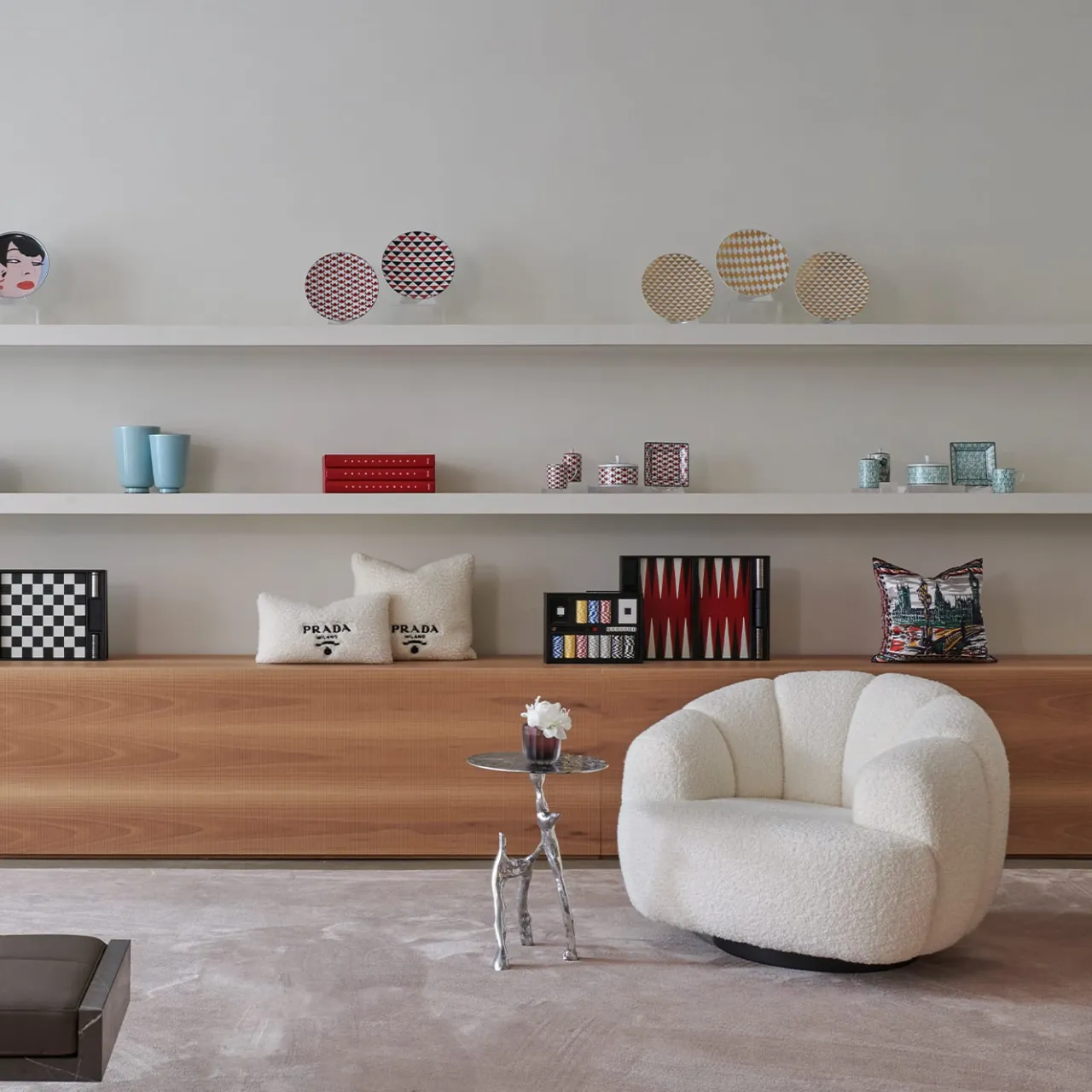 Giopagani Armchairs<Ornella White Armchair