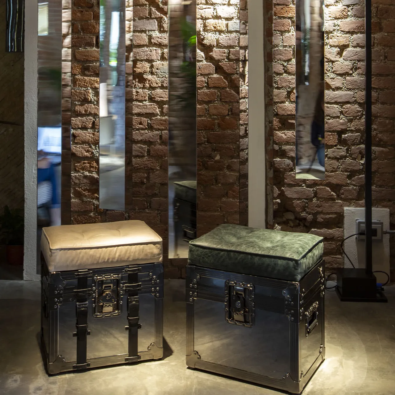 laErre Trunks Stools<Oslo Comfortable Beige Pouf