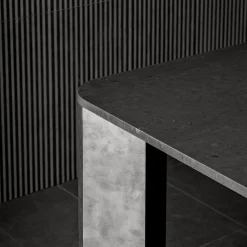 Luce Di Carrara Dining Tables<Overlay Rectangular Black Marble Dining Table