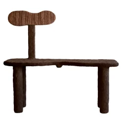 Signora Luna Benches<Panchinetta Brown Wood and Paper Bench