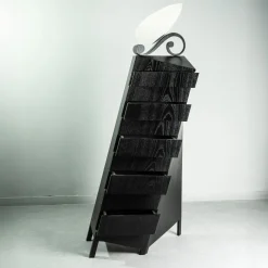 Paolo Pallucco Dressers<Passo D'Ombra Matte Laquered Black Wood Chest Of Drawers