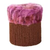 Lorenza Bozzoli Couture Ottomans & Poufs<Patchwork Fuxia Pouf #1 by Lorenza Bozzoli