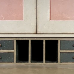 Porte Italia Dressers<Pesaro Secretary Pink And Light Green Dresser