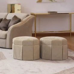 Zanaboni Ottomans & Poufs<Picasso Beige Pouf