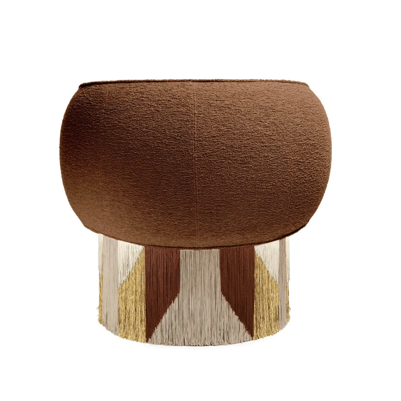 Lorenza Bozzoli Couture Armchairs<Pirouette Clu Brown Swivel Armchair by Lorenza Bozzoli