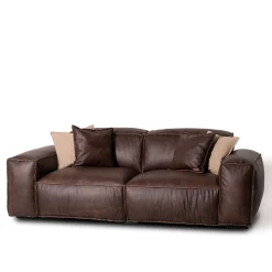 Mantellassi 1926 Sofas<Placido brown leather modular sofa