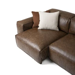 Mantellassi 1926 Sofas<Placido brown leather modular sofa
