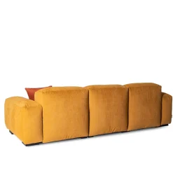 Mantellassi 1926 Sofas<Placido Yellow Fabric 3-Seater Sofa