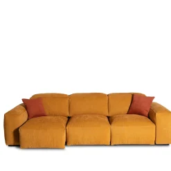 Mantellassi 1926 Sofas<Placido Yellow Fabric 3-Seater Sofa