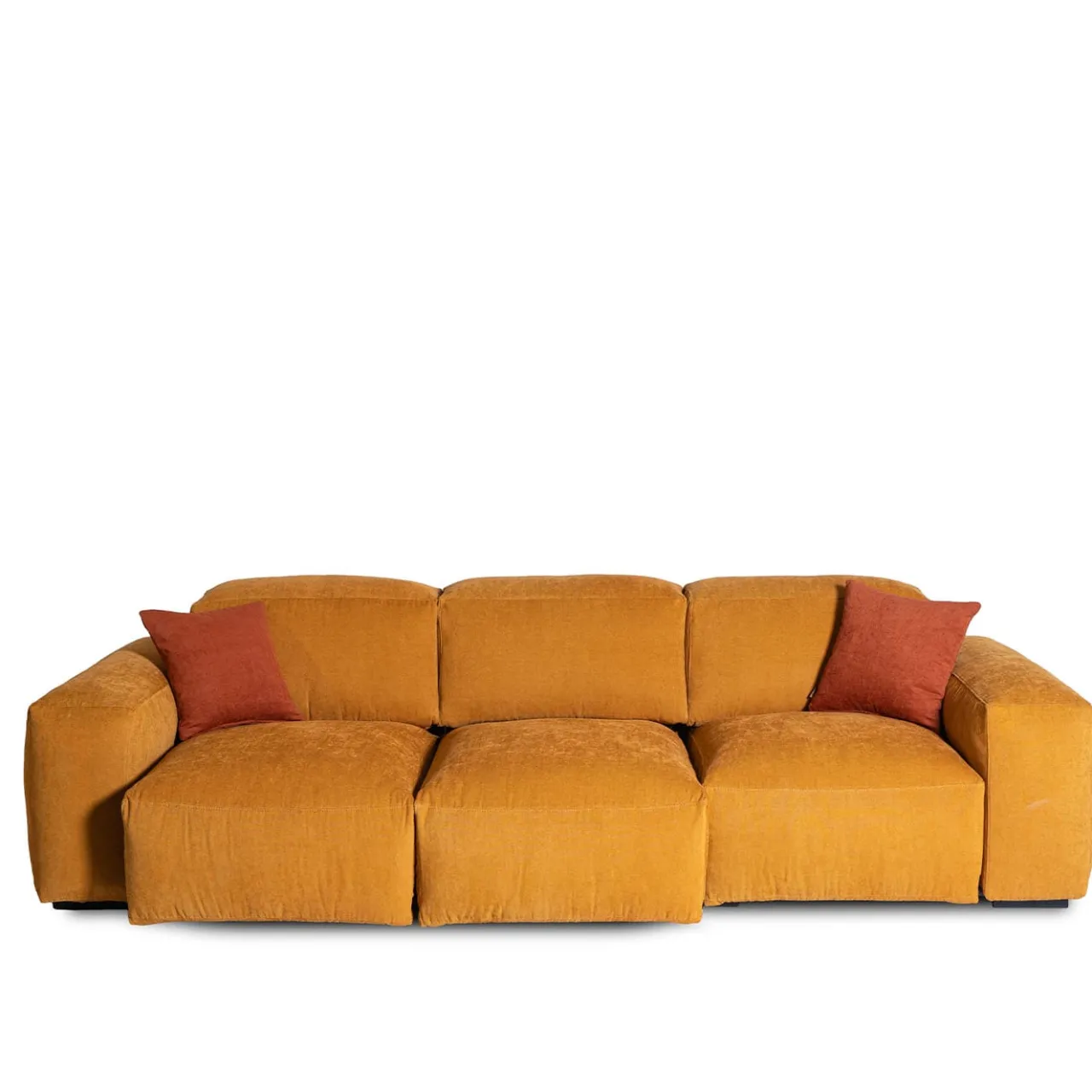 Mantellassi 1926 Sofas<Placido Yellow Fabric 3-Seater Sofa