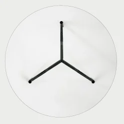 Baleri Italia Dining Tables<President M Round Table with Glass Top and Black Metal Frame