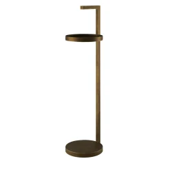 Renzo Serafini Side Tables<Primopiano Brass Side Table with LED Light