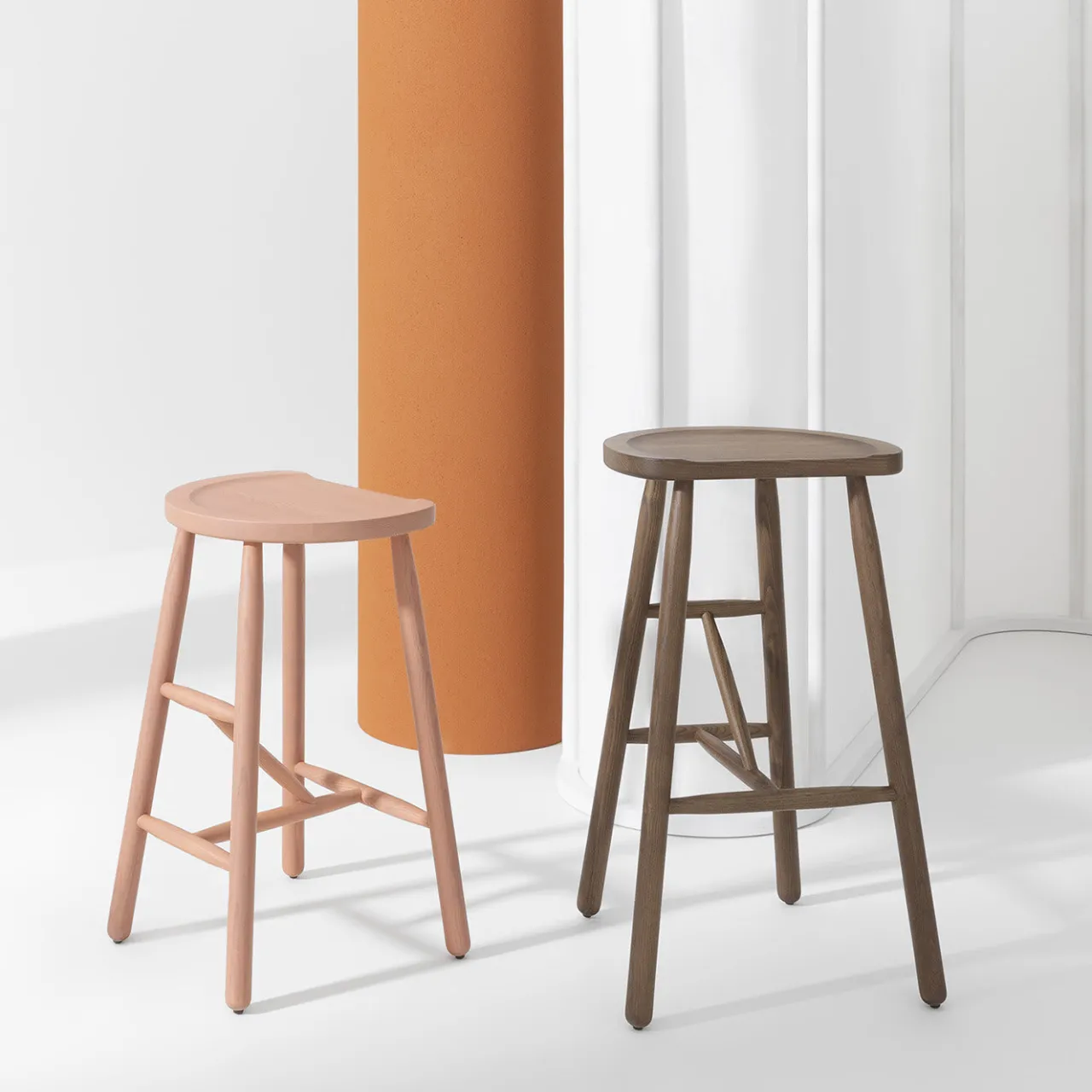 Billiani 1911 Bar Stools<Puccio 711 Pink Stool by Emilio Nanni