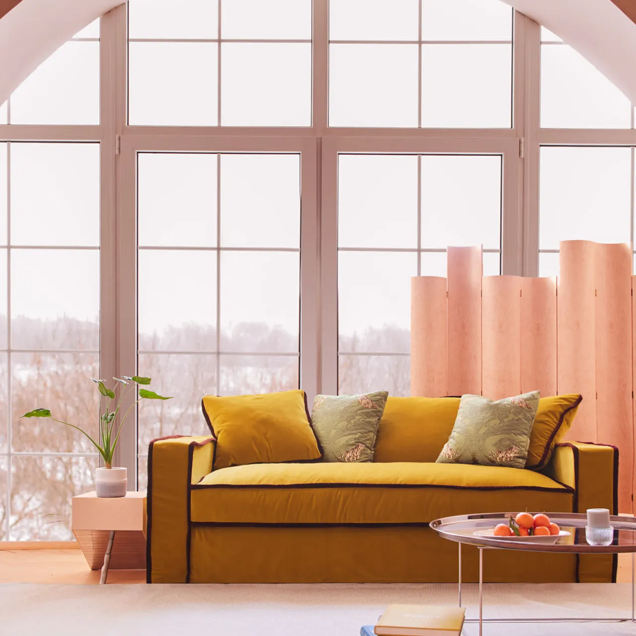 Biosofa Sofas<Rafaella Gold & Bordeaux Velvet Sofa