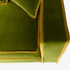 Biosofa Sofas<Rafaella Green & Gold Velvet 2 Seater Sofa