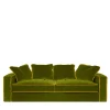 Biosofa Sofas<Rafaella Green & Gold Velvet 3 Seater Sofa