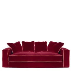 Biosofa Sofas<Rafaella Red & Orange Velvet 2 Seater Sofa