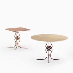 Dante Negro Outdoor Dining Tables<Ramorana Round Wrought Iron Travertine Table