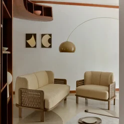 Billiani 1911 Sofas<Raquette 181 Beige Sofa by Cristina Celestino