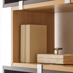 LCI_DECORA Bookcases<Rectangular Brown Beech Wood Bookcase