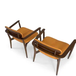 Borzalino Lounge Chairs<Regina Light Brown Oak Lounge Chair with Leather Upholstery