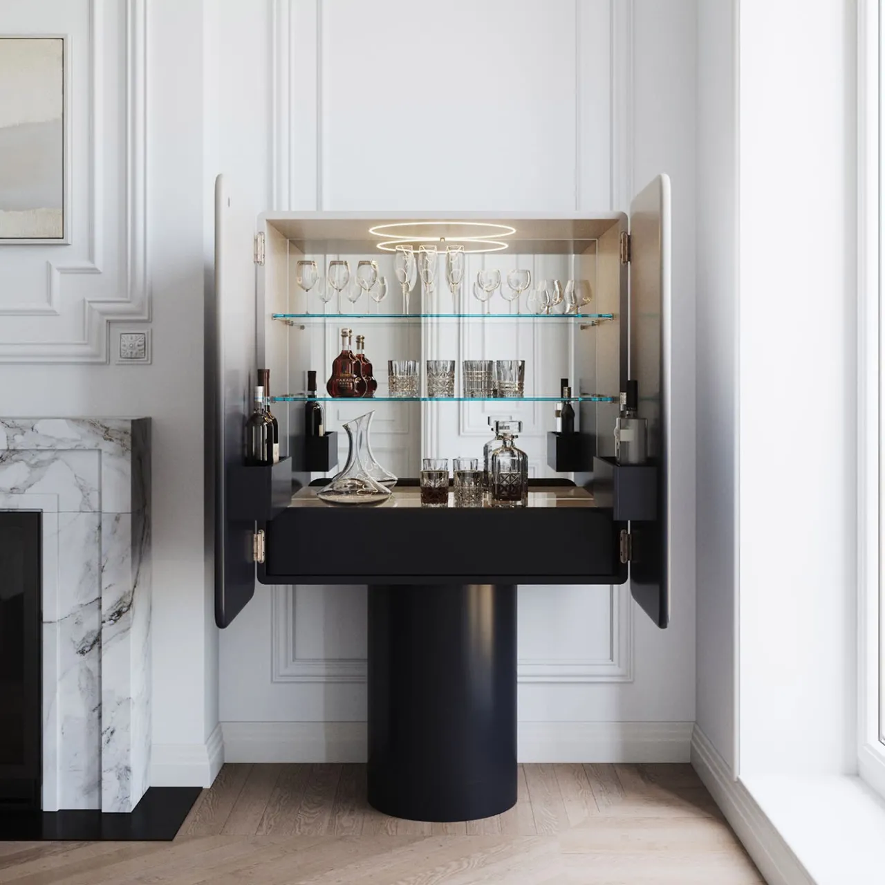 Ultramobili Bar Cabinets<Regis 2-Door Gradient Bar Cabinet